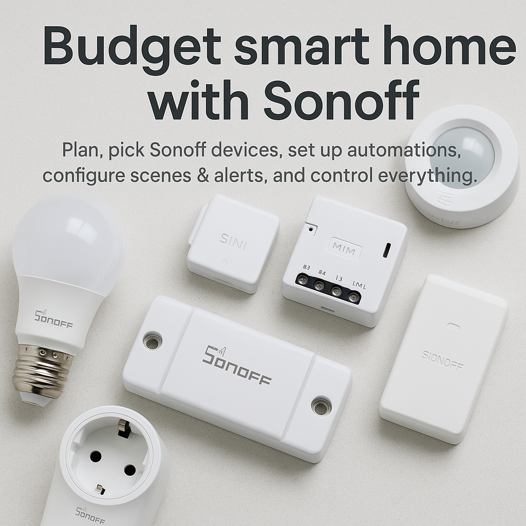 SONOFF devices: NSPanel Pro, MINIR4, S26 plug, POWR3 and Zigbee sensors